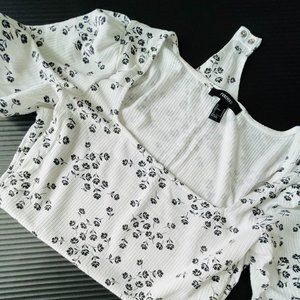 Forever 21, Medium, White/Black